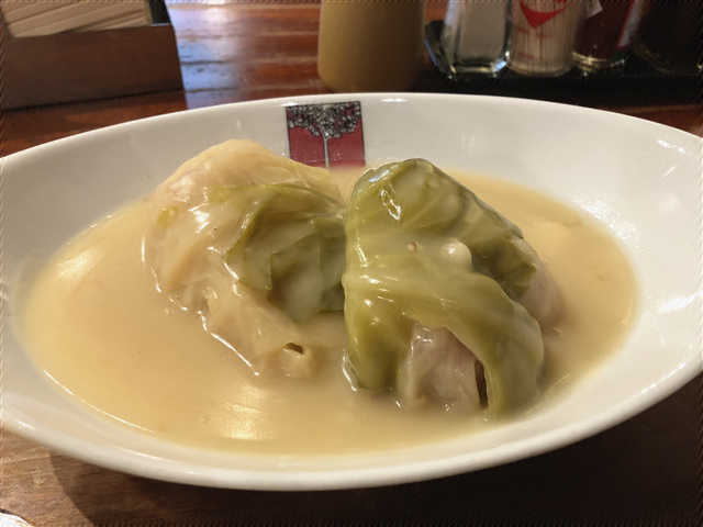 縞が消えて、元どおりになった料理の写真